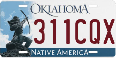 OK license plate 311CQX