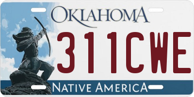 OK license plate 311CWE