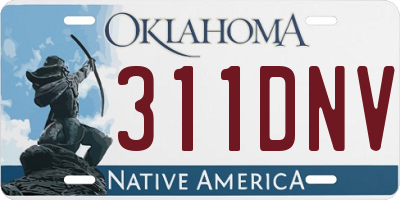 OK license plate 311DNV