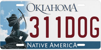 OK license plate 311DOG