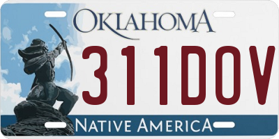 OK license plate 311DOV