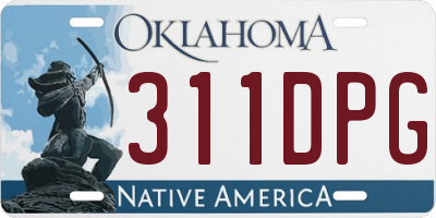 OK license plate 311DPG