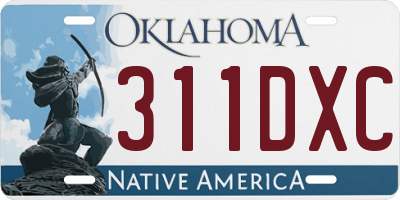OK license plate 311DXC