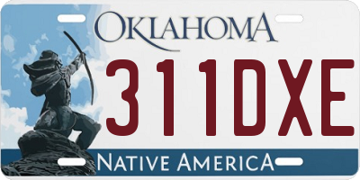 OK license plate 311DXE