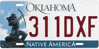 OK license plate 311DXF