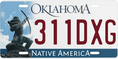 OK license plate 311DXG