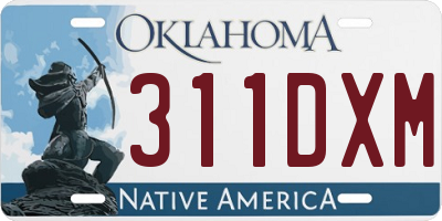 OK license plate 311DXM