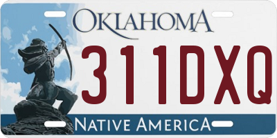 OK license plate 311DXQ