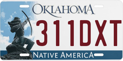 OK license plate 311DXT