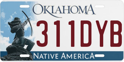 OK license plate 311DYB