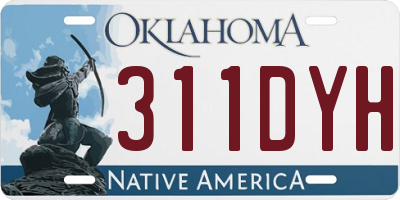 OK license plate 311DYH