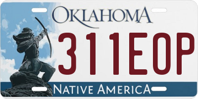 OK license plate 311EOP