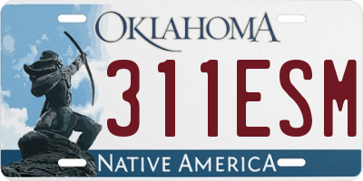 OK license plate 311ESM