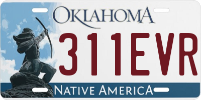 OK license plate 311EVR