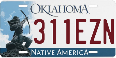 OK license plate 311EZN