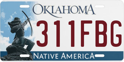 OK license plate 311FBG