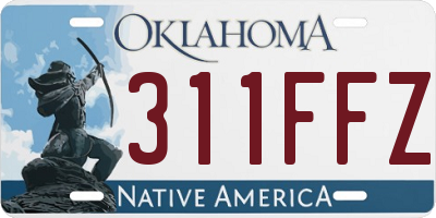 OK license plate 311FFZ