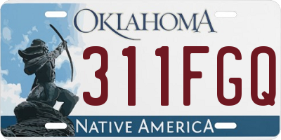 OK license plate 311FGQ