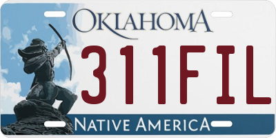 OK license plate 311FIL