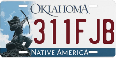 OK license plate 311FJB