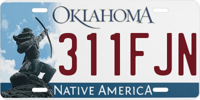 OK license plate 311FJN