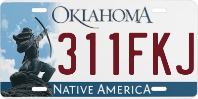 OK license plate 311FKJ