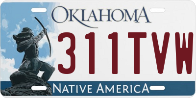 OK license plate 311TVW