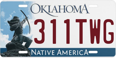 OK license plate 311TWG