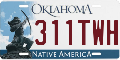 OK license plate 311TWH