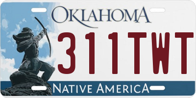OK license plate 311TWT