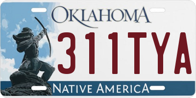 OK license plate 311TYA