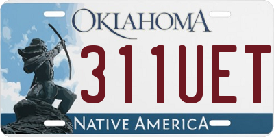 OK license plate 311UET