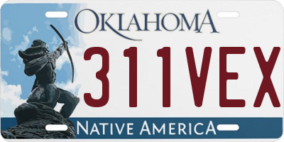 OK license plate 311VEX