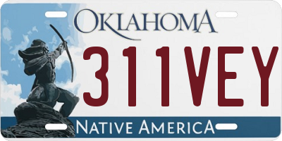 OK license plate 311VEY