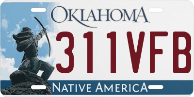 OK license plate 311VFB