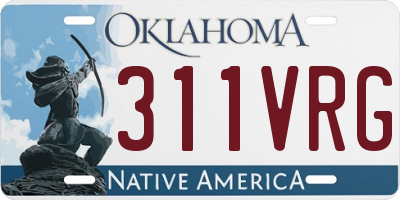 OK license plate 311VRG