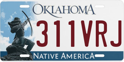 OK license plate 311VRJ