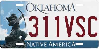 OK license plate 311VSC