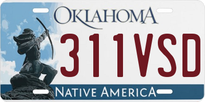 OK license plate 311VSD