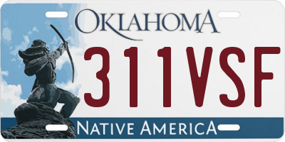 OK license plate 311VSF