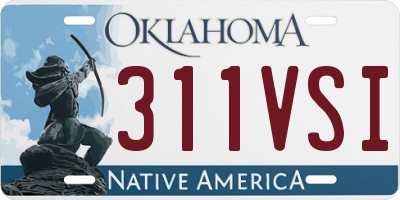 OK license plate 311VSI