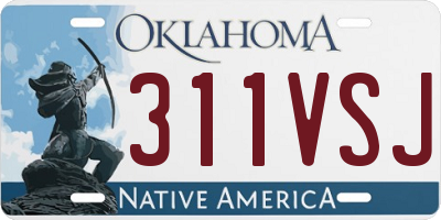 OK license plate 311VSJ