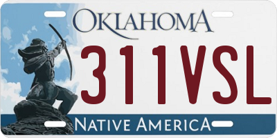OK license plate 311VSL