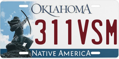 OK license plate 311VSM