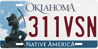 OK license plate 311VSN