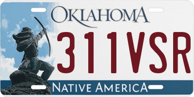 OK license plate 311VSR