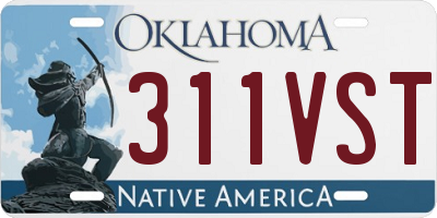 OK license plate 311VST