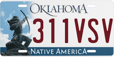 OK license plate 311VSV
