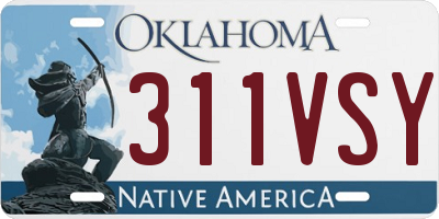 OK license plate 311VSY