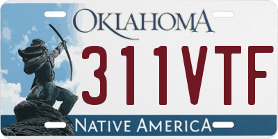 OK license plate 311VTF